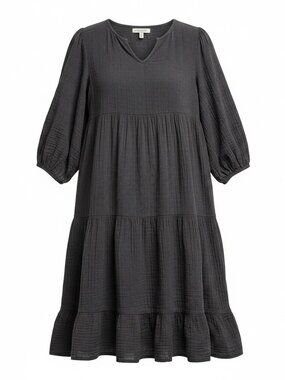 Zara Girls Textured Cotton Dress | Size 8